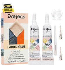 Fabric Glue Permanent, Liquid Stitch Fabric Adhesive, Washable Clear Clothing Gl