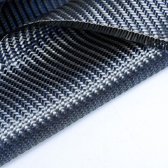 3K Carbon Fiber Blue Metallic Reflection Mixed Twill 20*20cm small sample