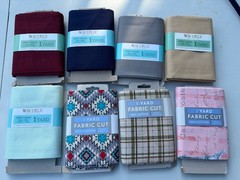 8 Piece Bundle- 5 Waverly -Packaged 100% Cotton 1 Yard Fabric 36” X 43″ Ea + 3