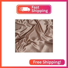 Satin Crepe Solid Fabric 60″ Wide Sold By The Yard (Cappucino)