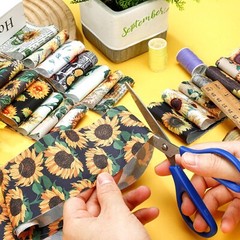 Hosuly 40 Pcs Sunflower Fabric Fall Jelly Fabric for Quilting Patchwork Roll …