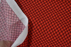 By 1/2 Yd, Burgundy & Red Wavy-Checked Quilt Cotton, P2295