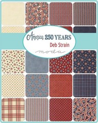 America 250 Years Moda Charm Pack 42 100% Cotton 5-inch Precut Fabric Squares