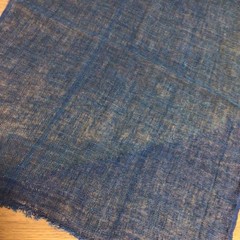 UnknownBrand Indigo Dyed Mosquito Net 32x174cm Vintage Cotton Handcrafted