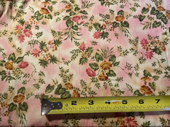 Beth Ann Bruske for David Textiles 100% Cotton Fabric Floral Pink & Cream 2 Yds
