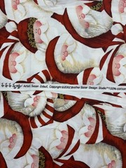 Leopard Santa Fabric Brother Sister Design Studio Cotton 44″ 1.5 Yards
