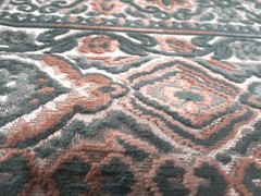 Cut Velvet Tapestry “Muir” Teal/ Apricot DV Kap 4376 43 x 56 Made to Order BoHo