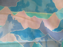 6 YDS VTG “PAINTED DESERT” BY HOFFMAN AQUAS TURQUOISES 100% COTTON OOP