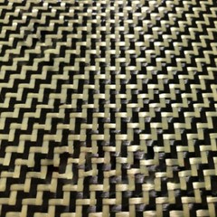 Yellow Black W Weave 3K Aramid Carbon Fiber Fabric Cloth200gsm 100*100/200/300cm