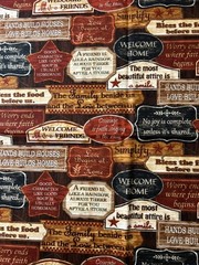 Plain & Simple Sayings FQ (18” x 22”) Henry Glass Cotton Fabric – New