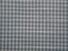 Diamond Textiles Light Blue Chambray Small Check Cotton Homespun Sewing Fabric