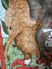 Quilt Fabric Panel Wild Things Zebra Giraffe Fox Elephant Jungle Animal Noah Ark