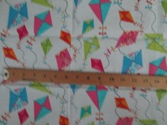 KITES FLYING COLORS WHITE COTTON FABRIC FQ