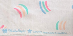 Vintage Wullschleger White Knit Pastel Cotton Fabric 68 x 58