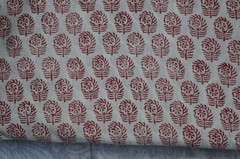 NO TARRIF CHARGES 100%✅ZK_135 Hand Block Floral Print 100%Cotton 3 Yard Fabric*