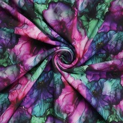 1m x 1.50m cotton jersey watercolour flowers watercolour flowers