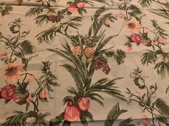 THIBAUT Screen Print Green Floral DuPont Teflon Soil Stain Repeller 2+Yds 54×78