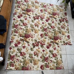 Vintage Magnolia Home Fashion Fabric 1998 Floral Cotton Designer Irregular Cut