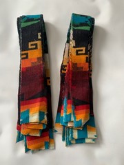 16 Genuine Pendleton Wool Fabric Remnant Strips Scrap Craft 3” X 32” Aztec