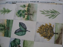 1 of 3 yds WAVERLY Fabric ARBOR DAY Two by Two TREE Block Cotton 54″ x 36″ BTY