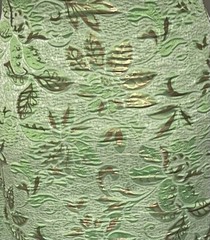 Green Gold Floral Metallic Brocade Fabric 50” Width Sold By The Yard
