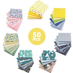 Floral Cotton Fabric Bundle 50 pcs 10 x 10 inch Precut Squares for Patchwork