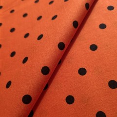 Halloween Swiss Dot Cotton Fabric 44″x36″ Precut Yard Black Orange Dot