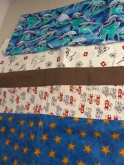 WHIMSICAL FABRICS SMALL LOT OF 5 WEIGHS ONE POUND 3 OZ.