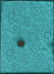 “Desert Daydreams” Print on med aqua Fabric by Khristian A Howell for Anthology
