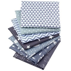 50pcs 100% Cotton Fabric Bundle 10″ x 10″ PreCut Fat Squares Sheets Printed F…