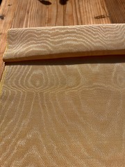 Yellow Silk Moire Fabric By 2 Meters. Watermark Patterned, Multicolor Options.