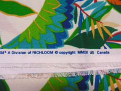 2013 Richloom Cotton Canvas Style Fabric Jungle/Macaw Birds 1yd x 56″