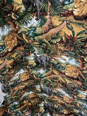 Yards Springs Industries Jungle Safari Print Animals Cotton Fabric 72” L x 45” W