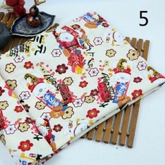 Japanese Fabric Cotton Shiba Inu Dog Pig Print Kimono Curtain Craft Clothes Trim