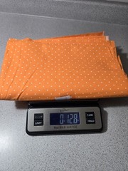 Orange White Polka Dot Fabric Unbranded 3 Yards 108 X 44