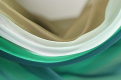 Green Crystal Organza Fabric by the Yard, Sheer Organza for Dresses and Decor
