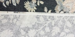 RICHLOOM BRONTE GRAPHITE GRAY JACOBEAN FLORAL MULTIUSE FABRIC BY THE YARD 54″W