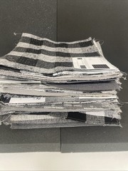 Fabric Samples Square Piece Pindler Lot of 70 PC Gray Black and White