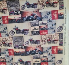 1/2 METRE Motorcycle Collage Blocks Style 6036-8 by Kennard and Kennard