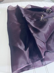 SILK Dark Plum FABRIC 1 Yard x 21 Inches Wide or 36 Inches x 21 Wide