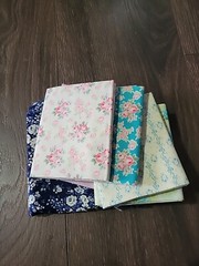 6pc Assorted Colors Florals Fat Quarters Remnants Cotton Quilting Crafts New