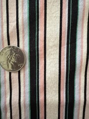 Blank Quilting Stripe 100% Cotton Fabric Pink Black Green 1 Yard x 42” Wide