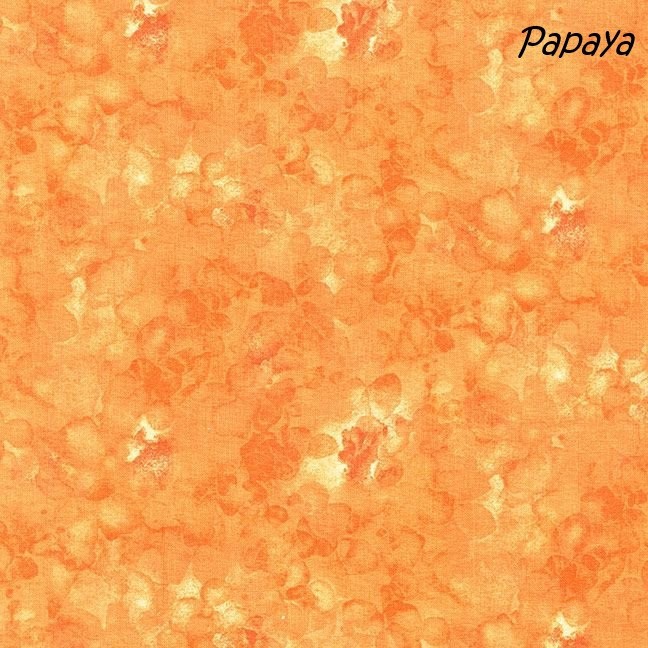 Solid-ish Tone on Tone cotton fabric BTY Timeless Treasures PAPAYA Orange Tonal