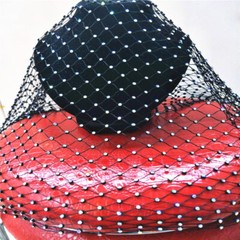 1 Yard Diamante Fishing Net Fabric Crystal Rhinestones for Clothes DIY Accessory