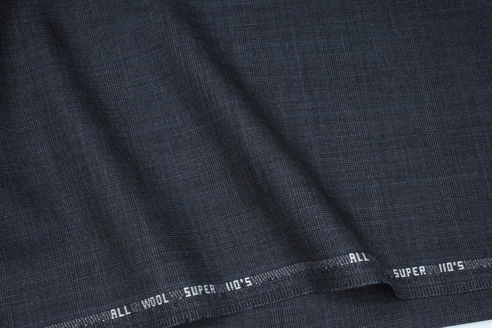 Lanificio di Tollegno 5.1m all wool suiting jacketing fabric Charcoal gray 110’s