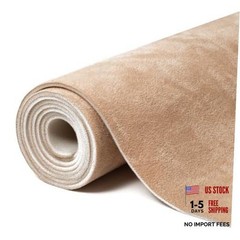 Suede Auto Headliner Fabric 98″ L × 60″ W with Foam 92″ L × 60″ W Beige
