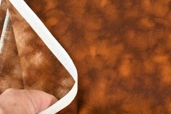 By 1/2 Yd, Marbled Brown & Gold Quilt Cotton, Kaufman/Made in Japan, P5965