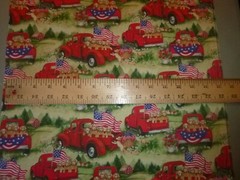 Patriotic Puppies Cotton fabric 15 INCHES WIDE and 36 inches long