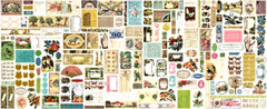 MODA FABRICS WITH “JUNK JOURNAL” #7410 11 COLLAGE PANEL 2 PANELS IN 1 YARD BTY