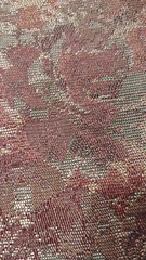 Dusty Rose Floral Damask 28″ x 65″ Jacquard Fabric Remnant